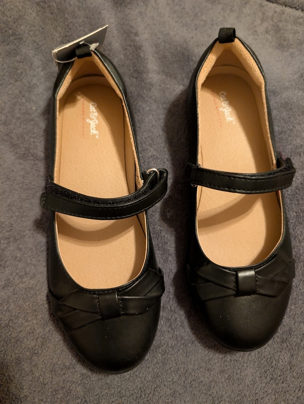 NWT Cat & Jack Hydia Black Mary Jane Dress Shoes - Girls Size 3